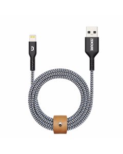 100cm Ultra-Durable Kevlar Braided USB to 8 Pin Cable Black